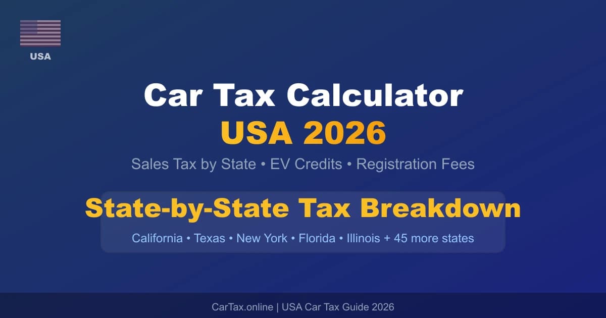 Car Tax Calculator USA: Sales Tax by State 2026